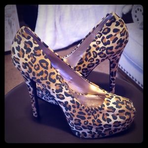 Leopard print heels
